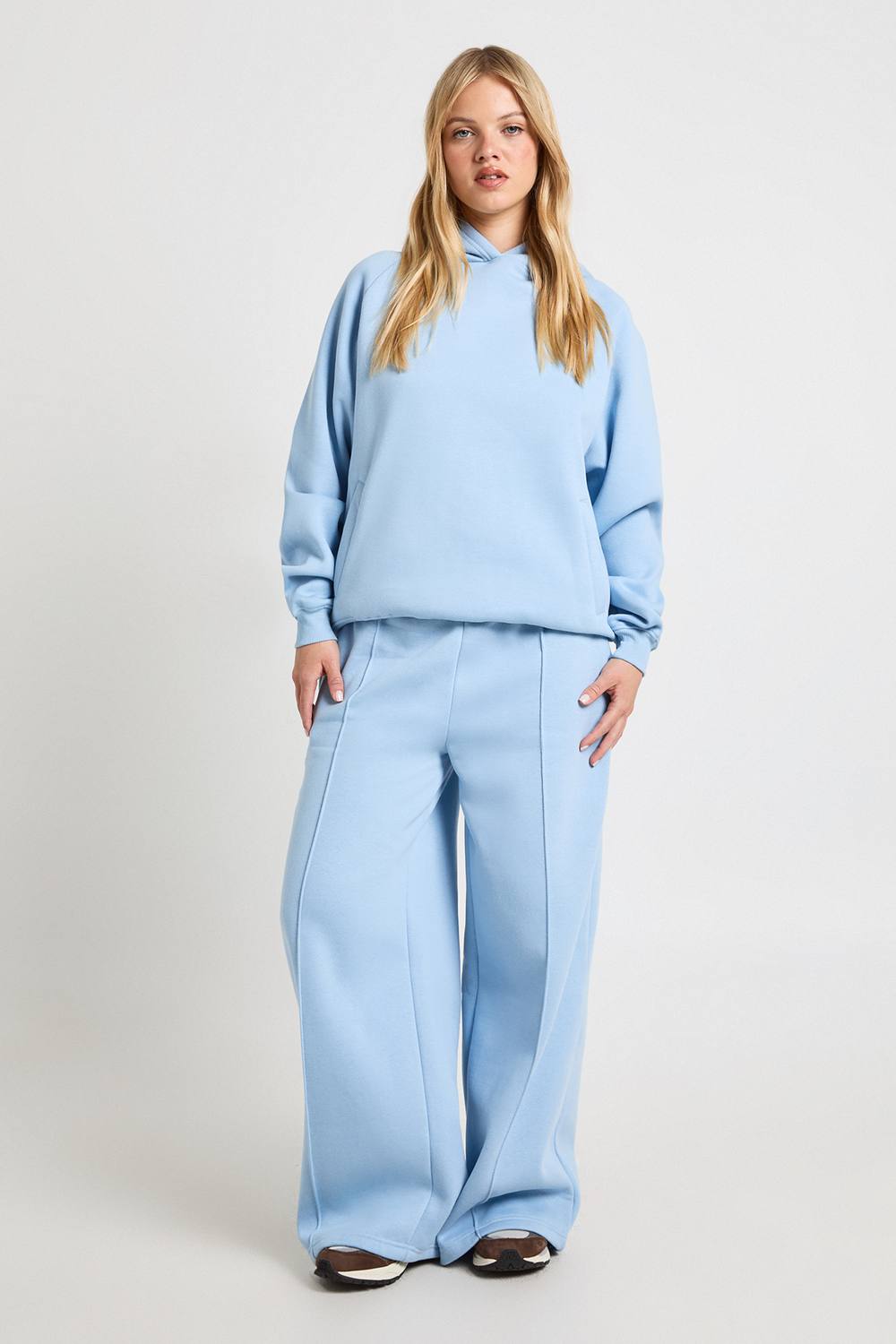 Pintuck Detail Straight Leg Jogger Pants by boohoo