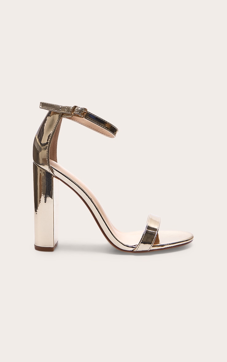 Women's May Gold Block Heeled Sandal