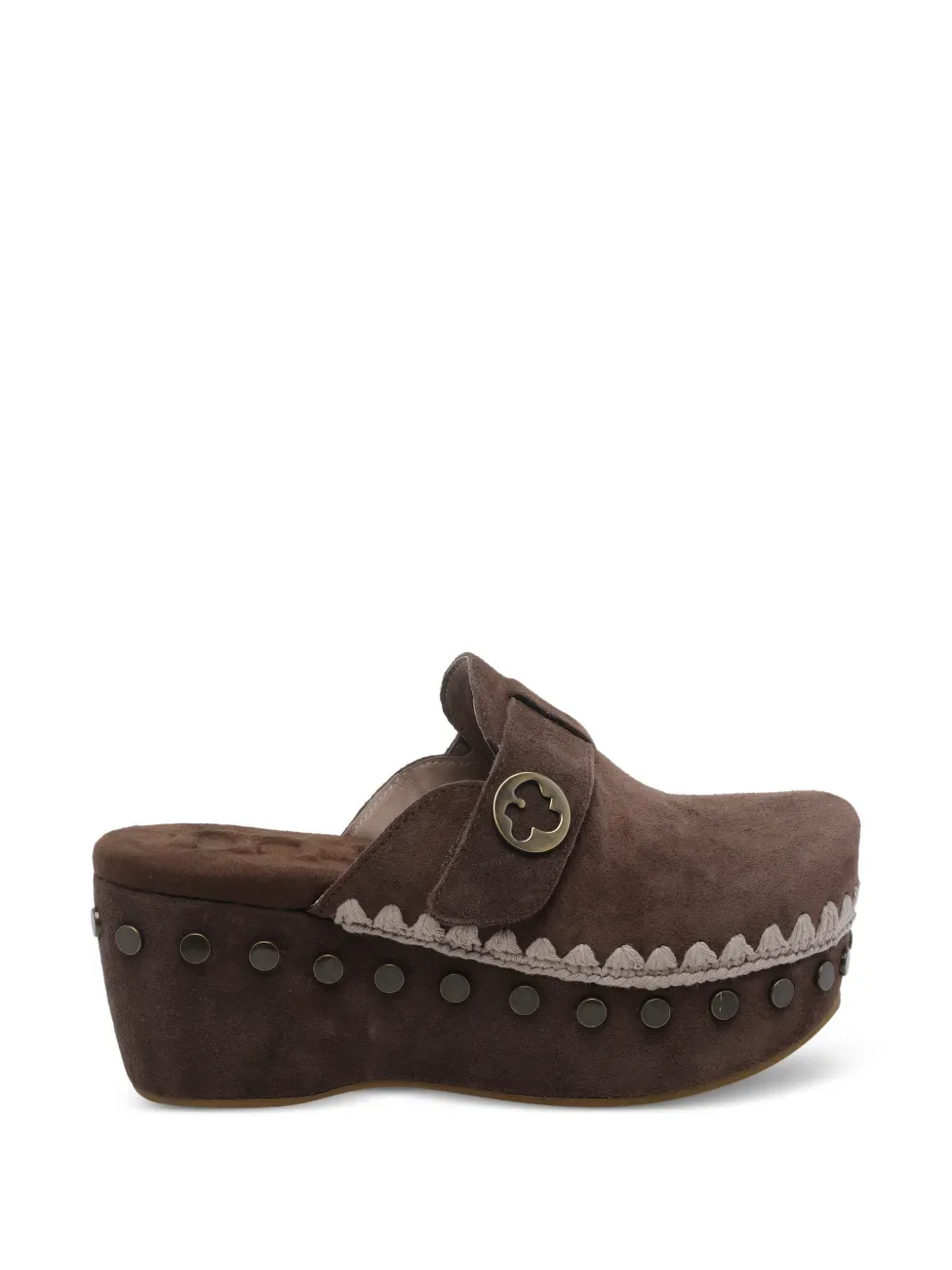 Round-Toe Studded Clogs
