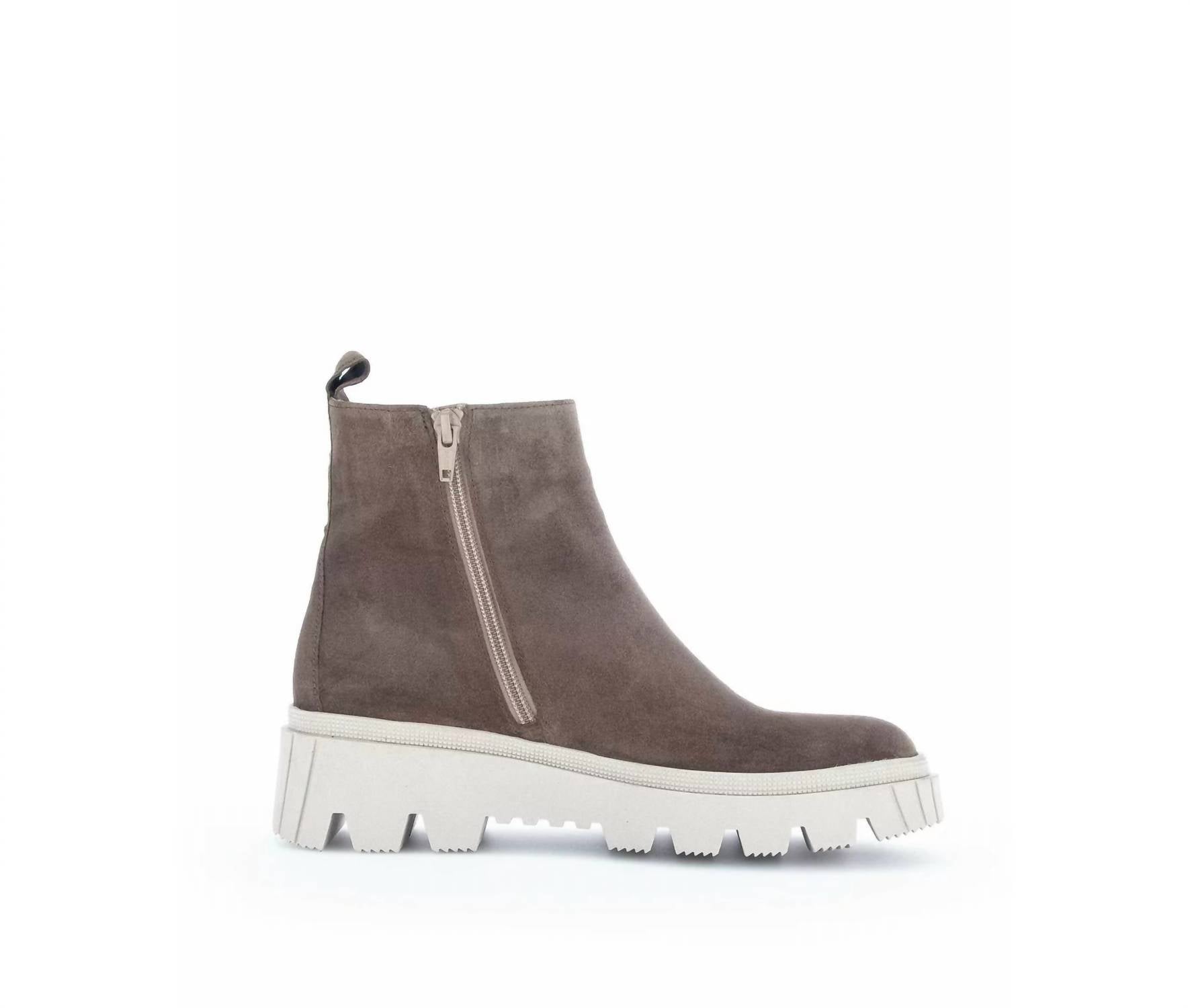 Chunky Heel Zip Bootie