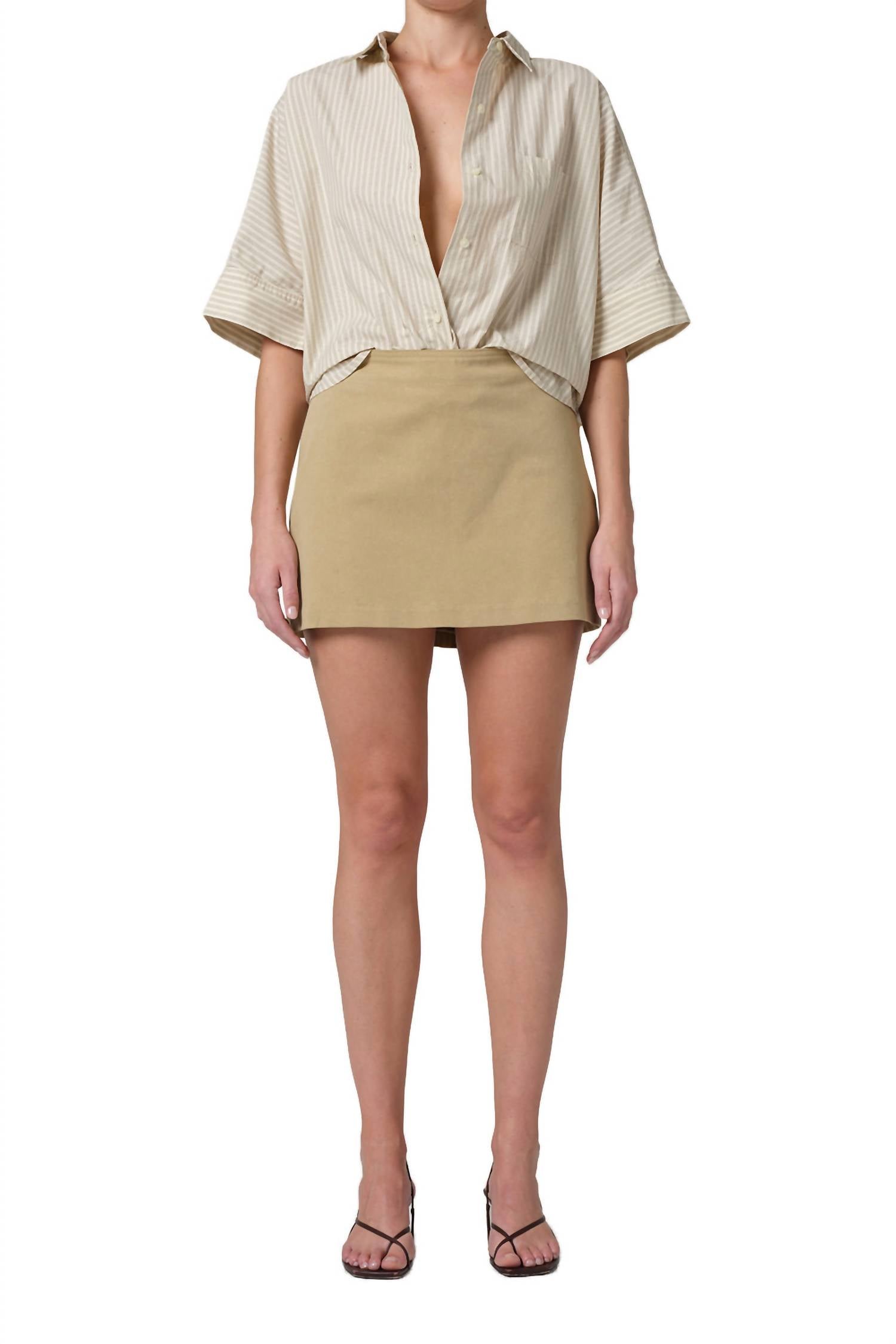 Amal Twill Mini Skirt in Heirloom