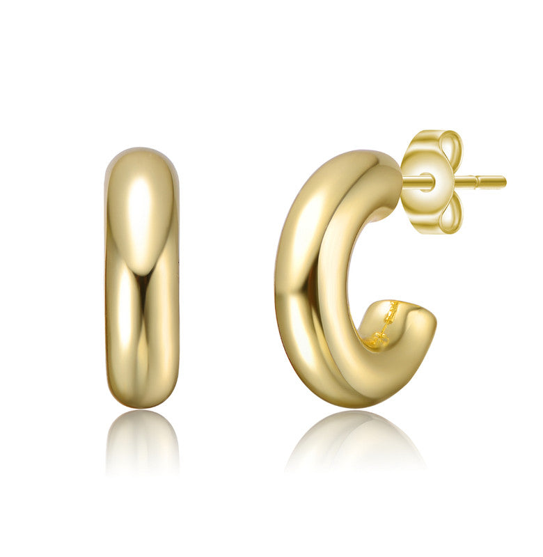 Slim Mini Tubular C-Hoop Earrings