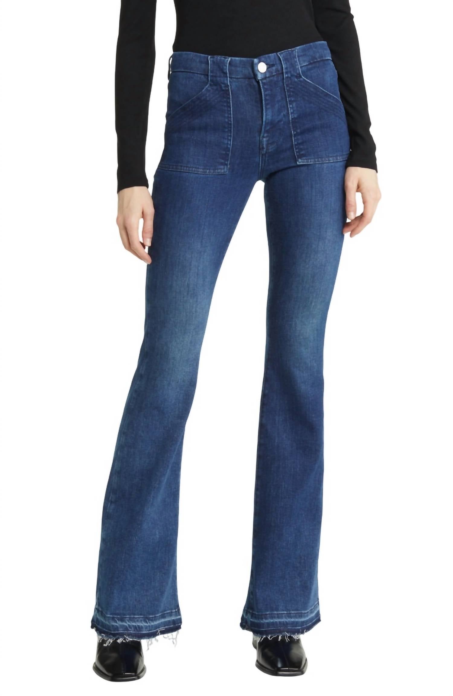Trapunto St. Le High Flare Jean