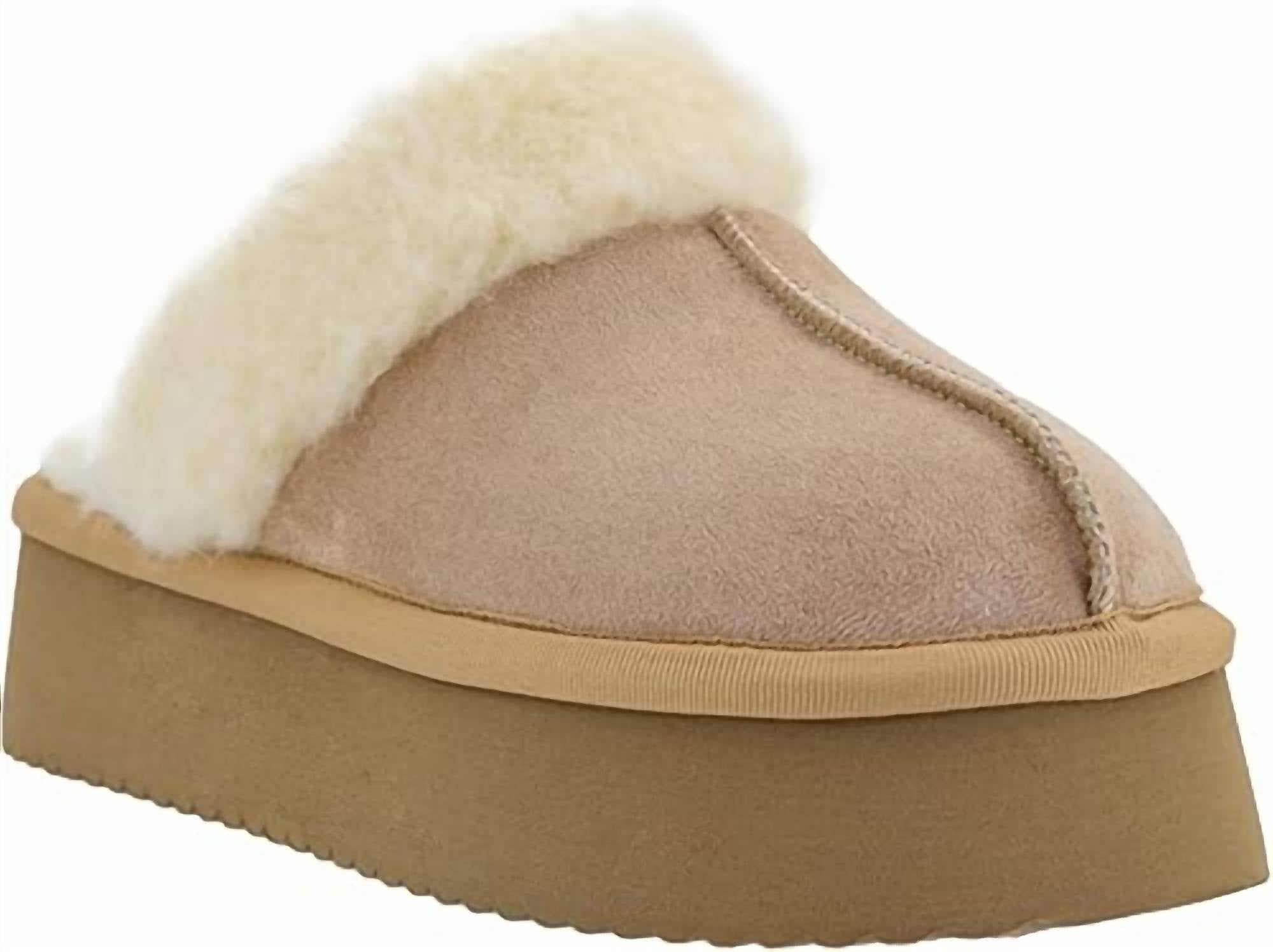 Cuddle Up Faux Suede Platform Slipper