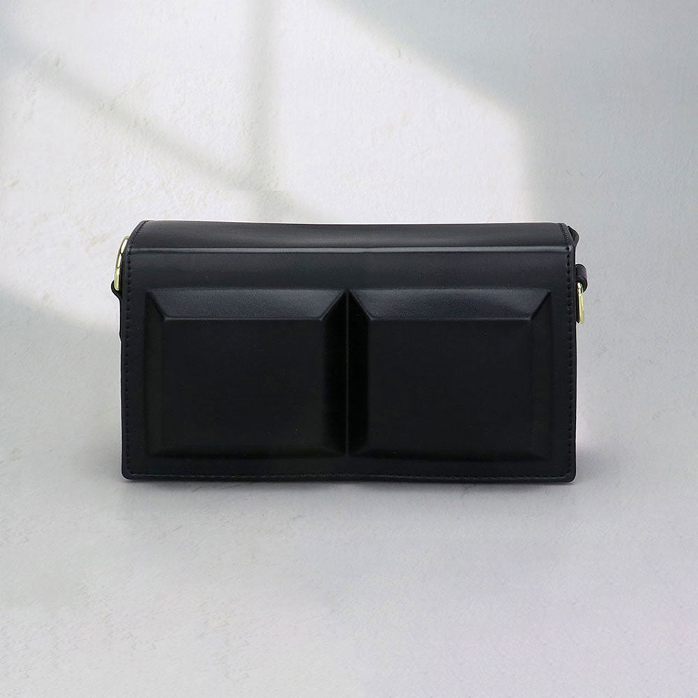 Faux Leather Box Crossbody Bag by FASHNZFAB
