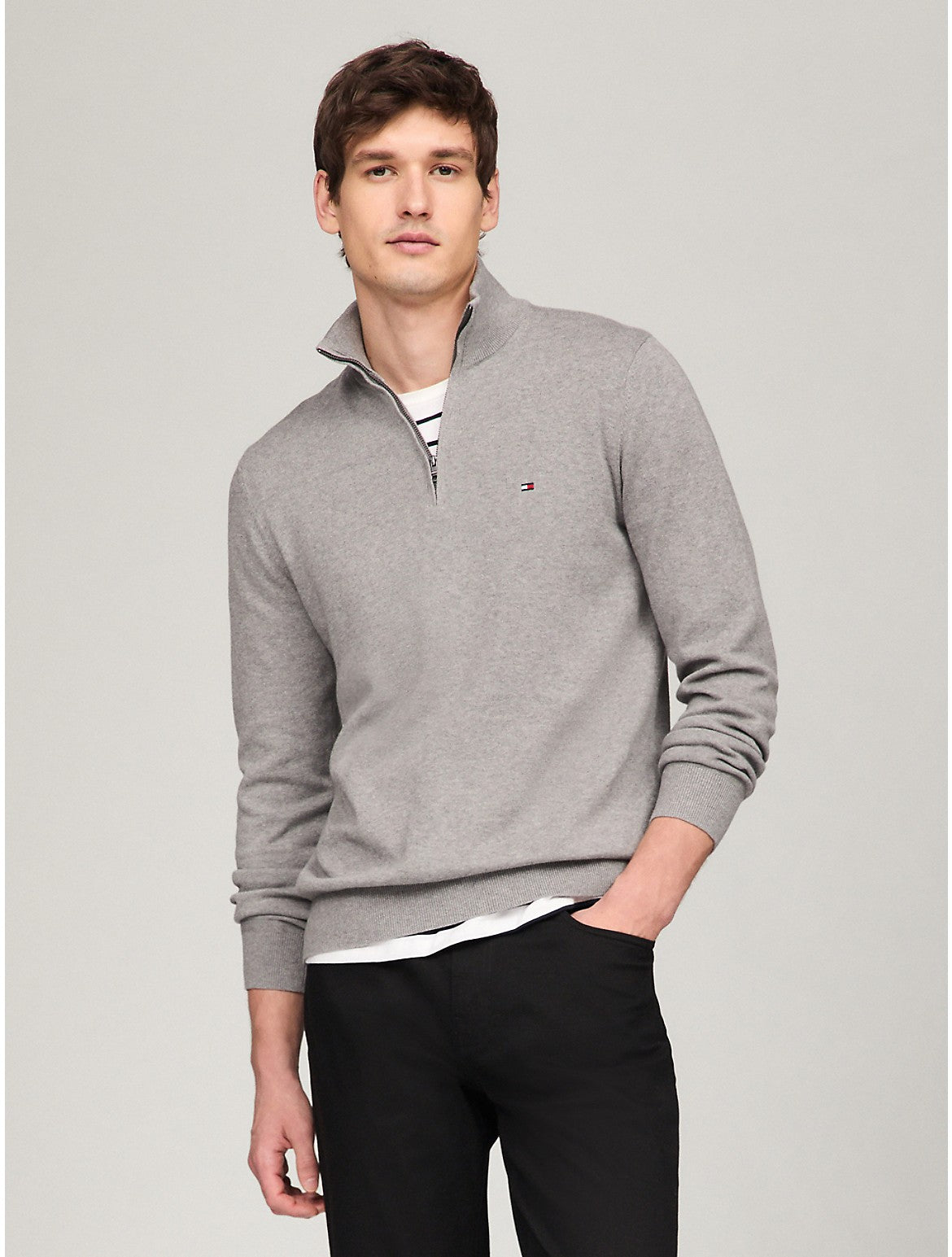 Flag Logo Quarter-Zip Sweater