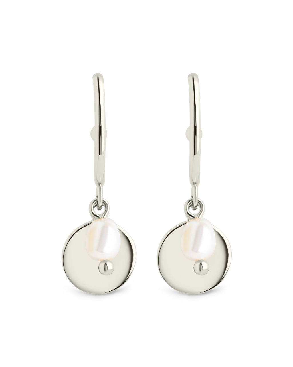 Morgan Pearl & Disk Dangle Earrings