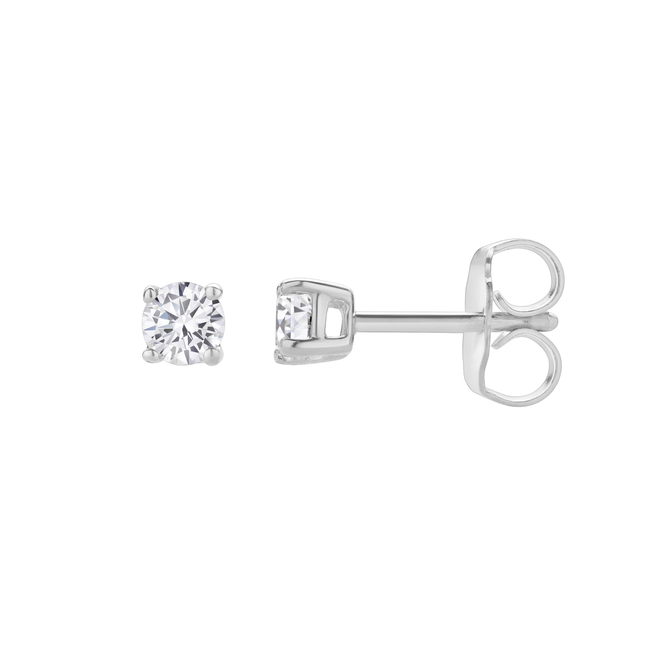 Valeria 14K Gold Lab Grown Round Solitaire Diamond Earrings - 0.2 ct