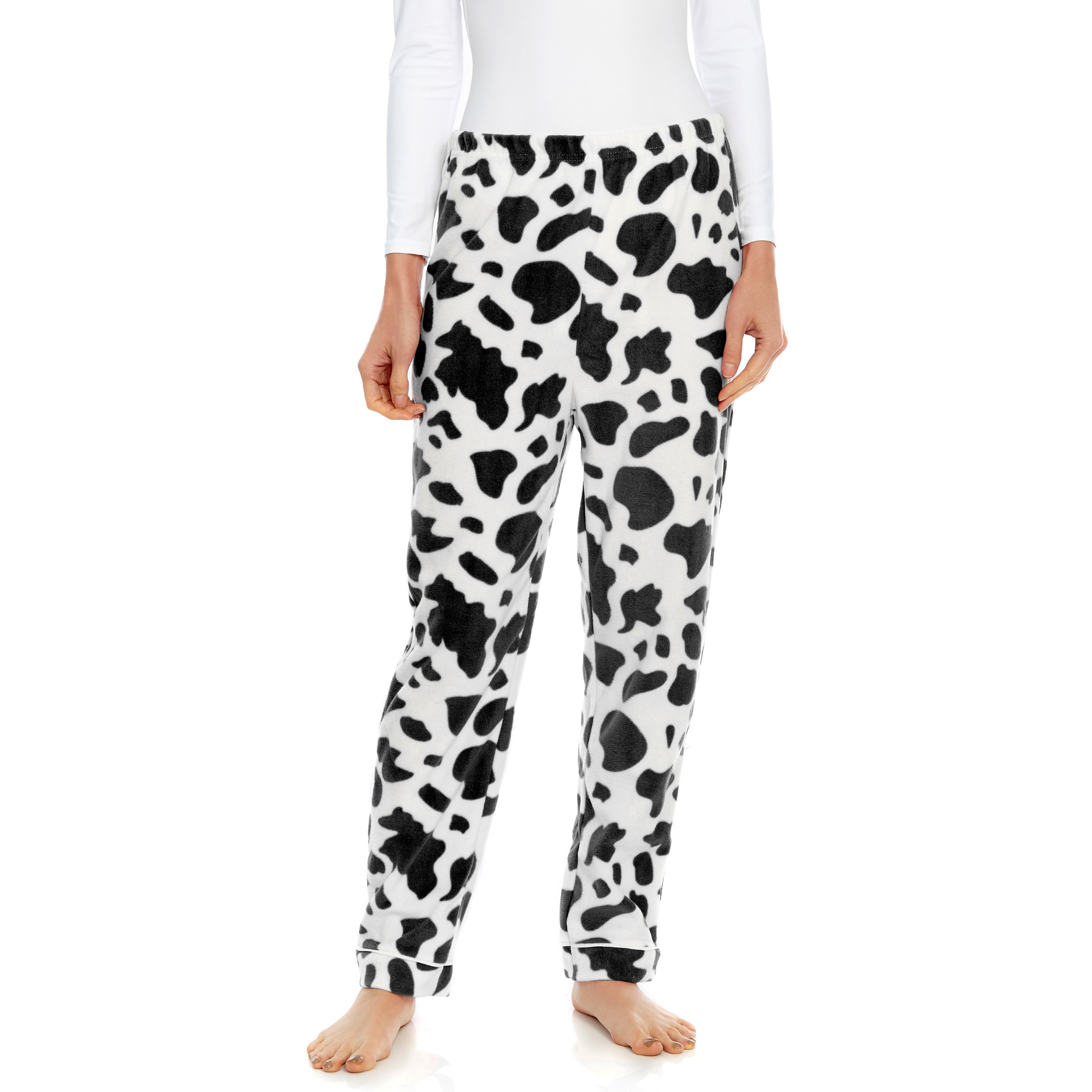 Fleece Pajama Pants Cow