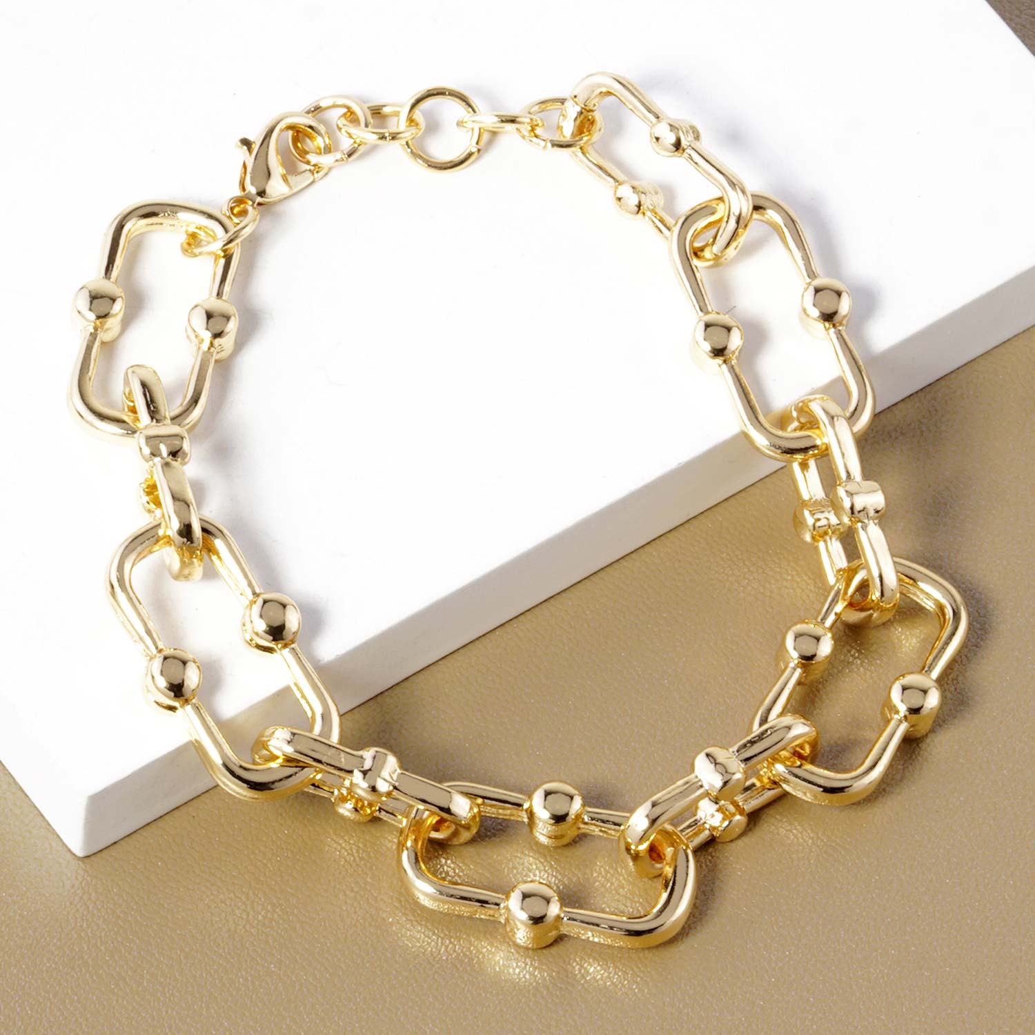 Dipped Hardware Metal Chain Bracelet