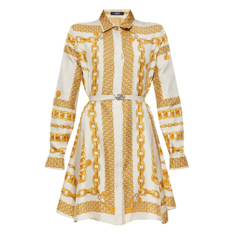 Treasure Silk Mini Shirt Dress