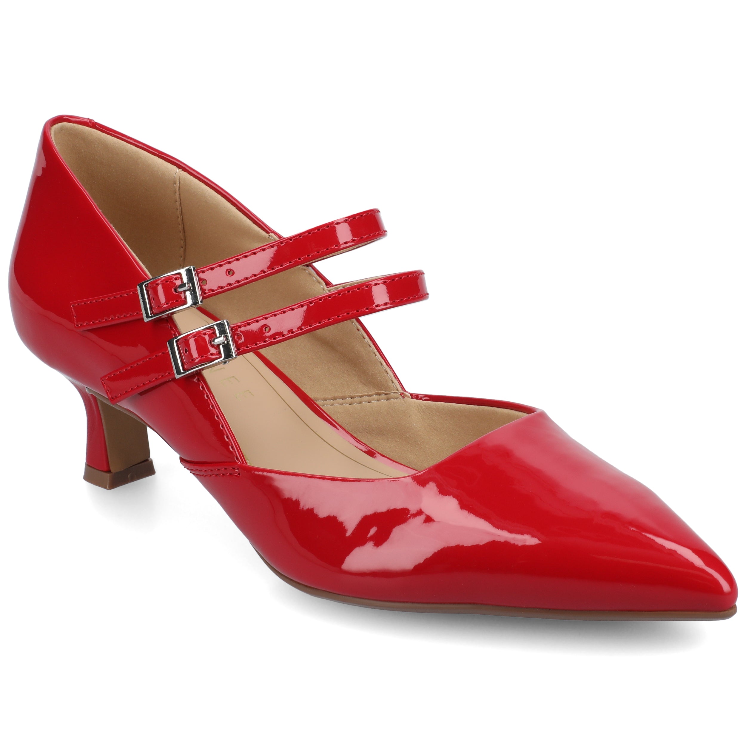 Carnation Medium and Wide Width Kitten Heel Mary Jane Pumps