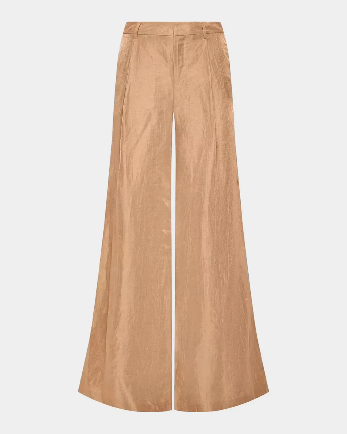 Allanah Crinkled Linen Wide-Leg Pants