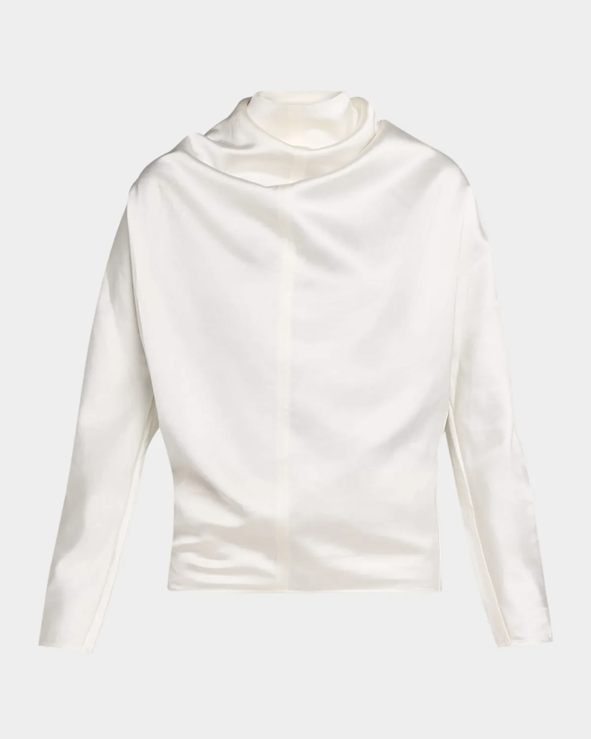 Cowl-Neck Organza Blouse