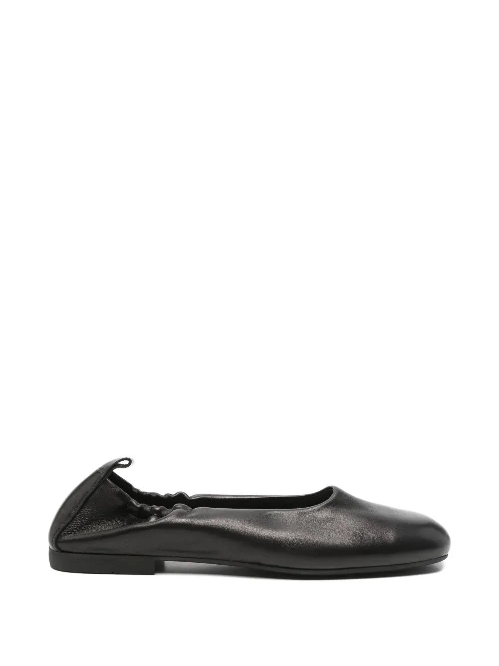 Gathered-Ankle Ballet Flats