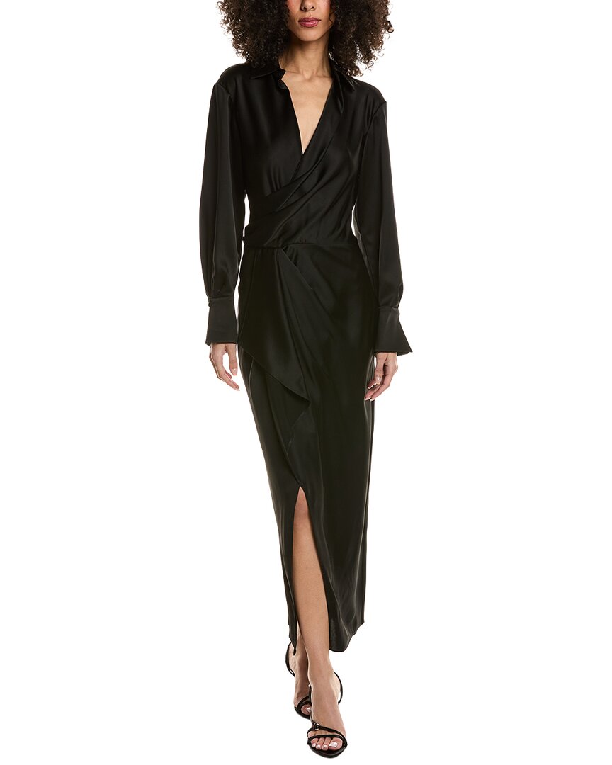 Talita Classic Draped Front Midi Dress