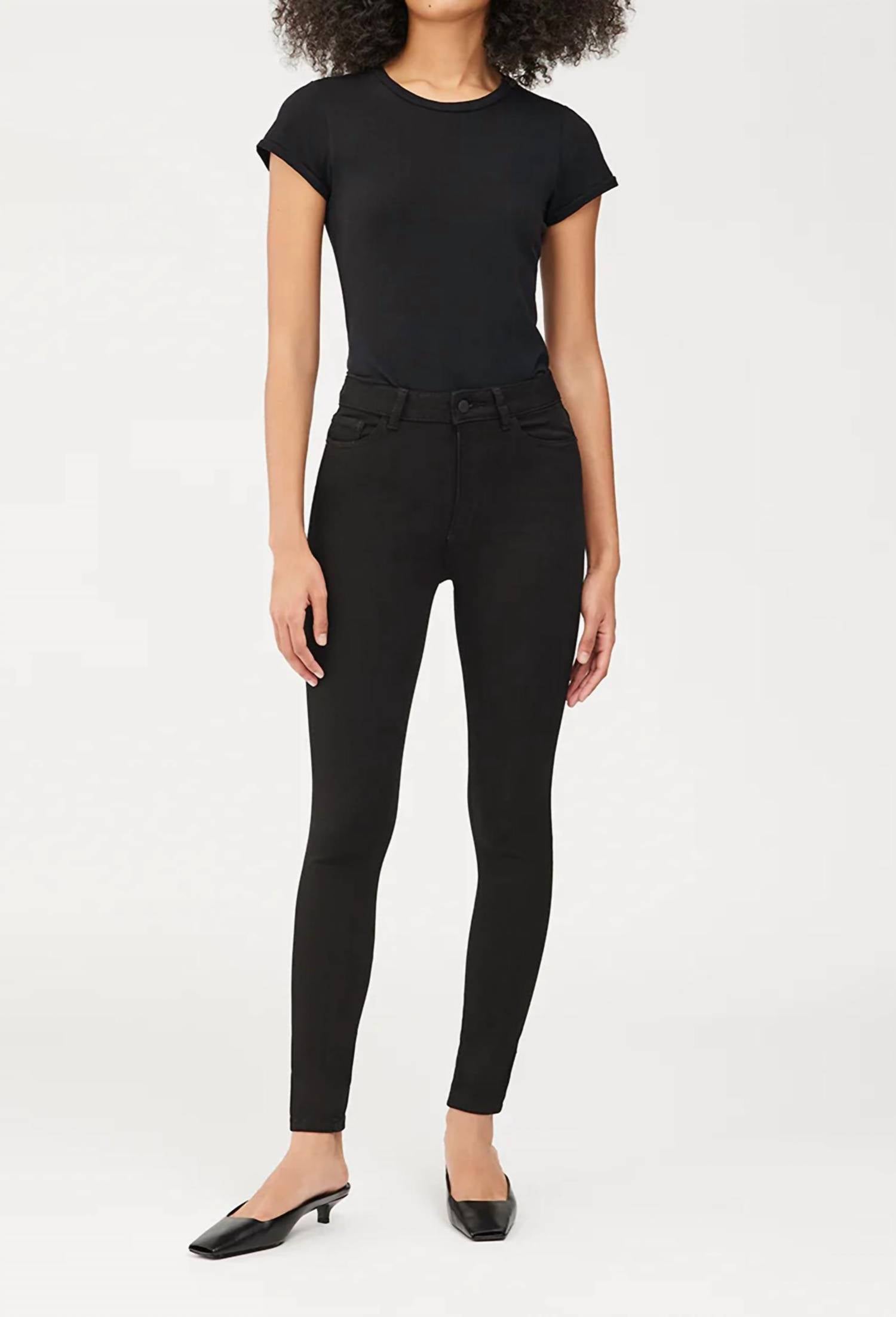 Farrow Ankle High Rise Instasculpt Skinny Jeans in Hail