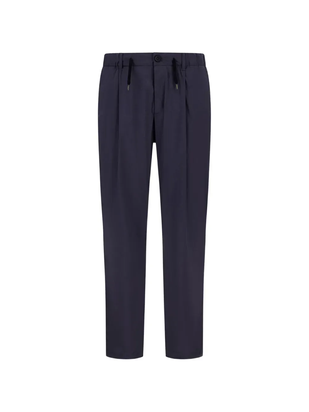 Drawstring-Waist Tapered Trousers
