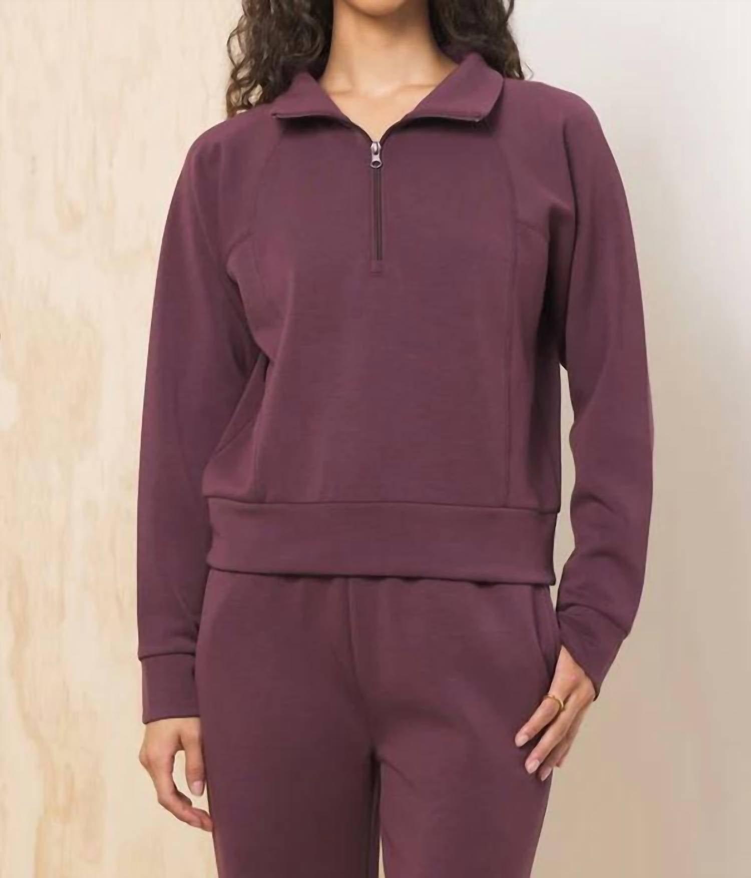 Cloud Fleece Pullover Sweatshirt in Merlot