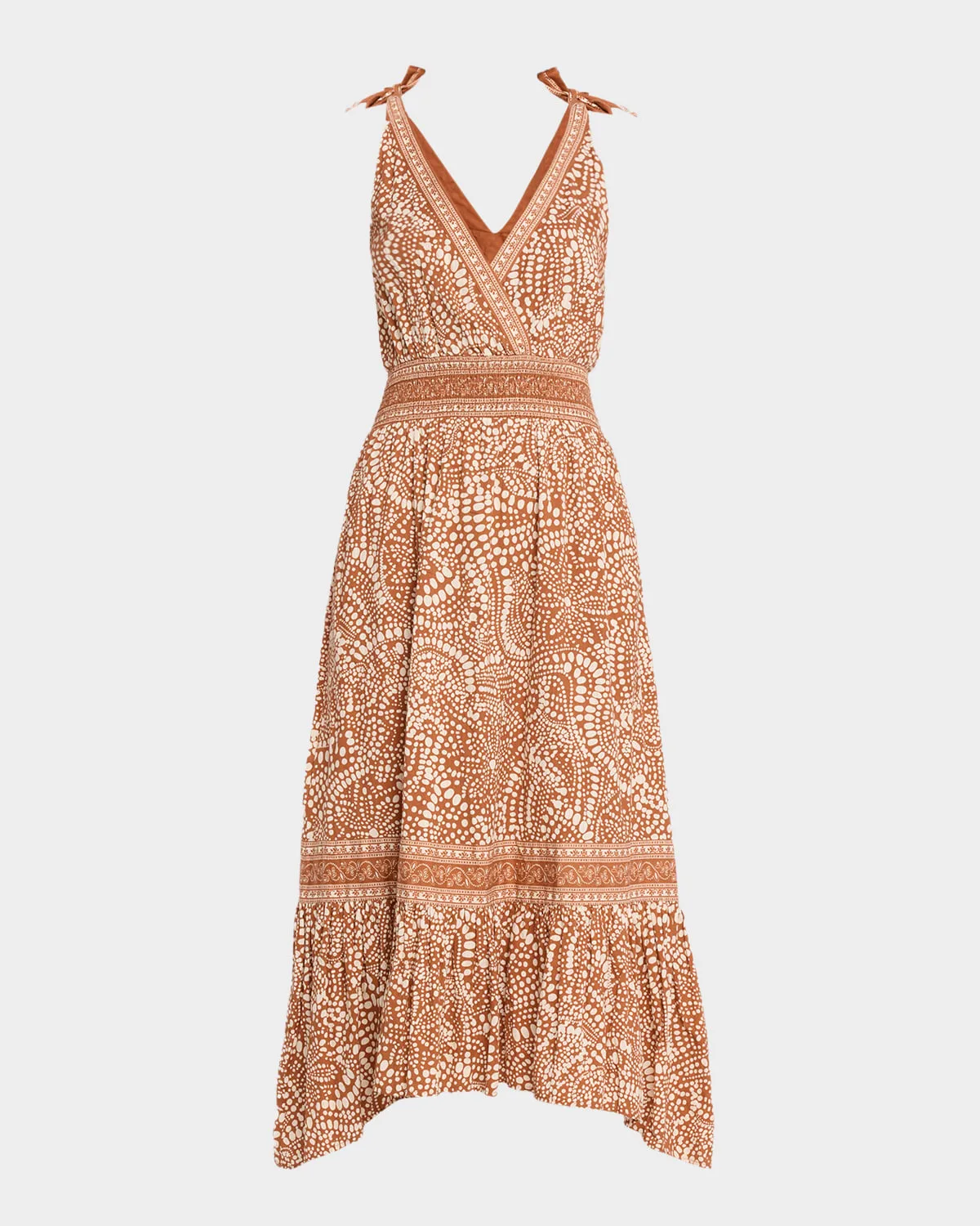 Mariam Smocked-Waist Midi Dress