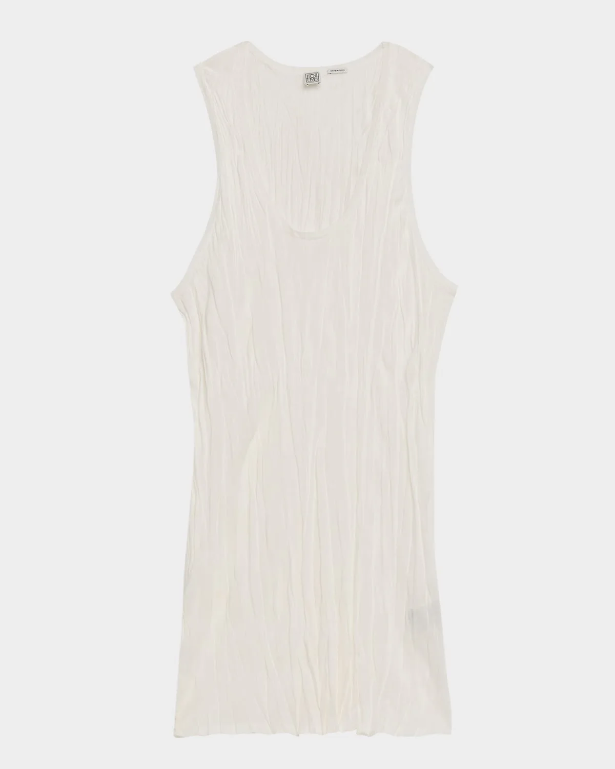 Crinkled Knit Tank Top