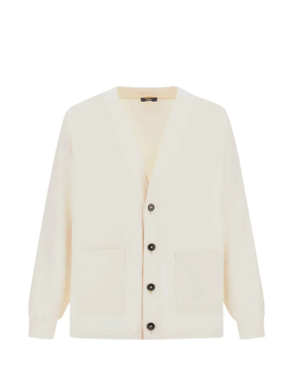Boxy V-Neck Cotton Cardigan