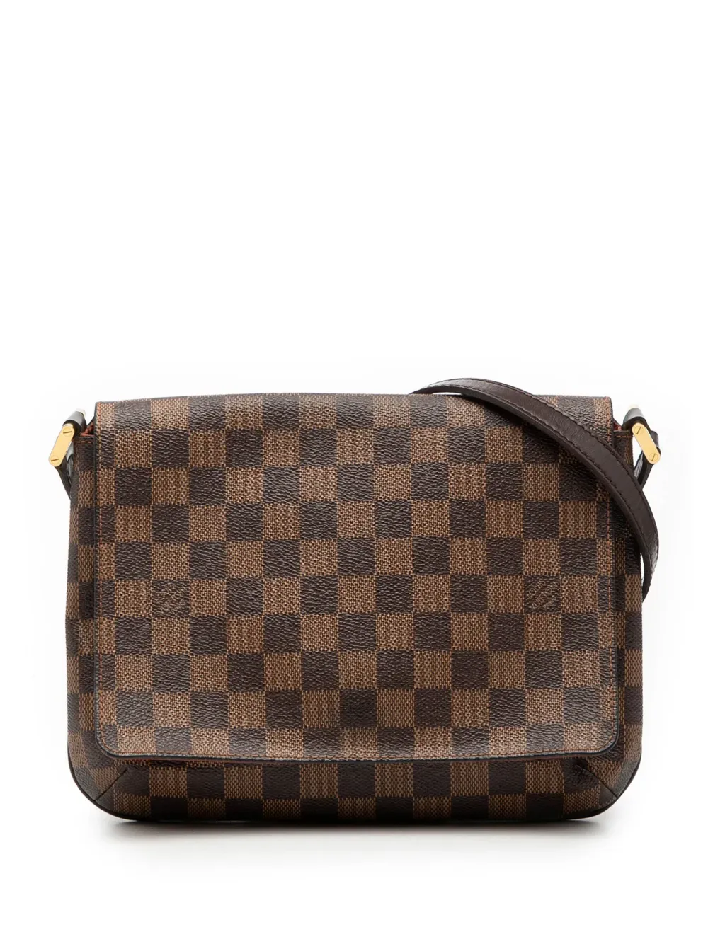 2004 Damier Ebene Musette Tango Long Strap Crossbody Bag