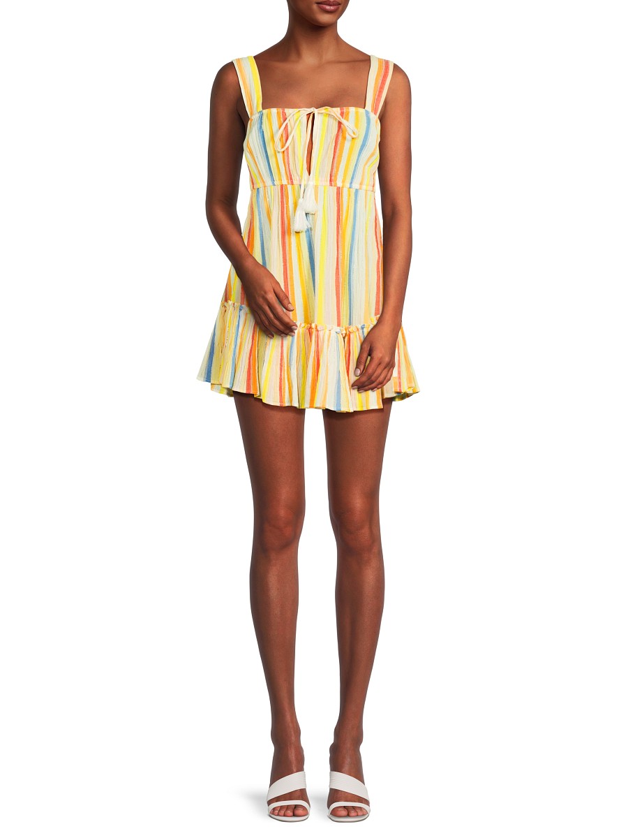 Women's Dixie Striped Mini Cover-Up Dress - Multi Stripe - Size by Ramy Brook