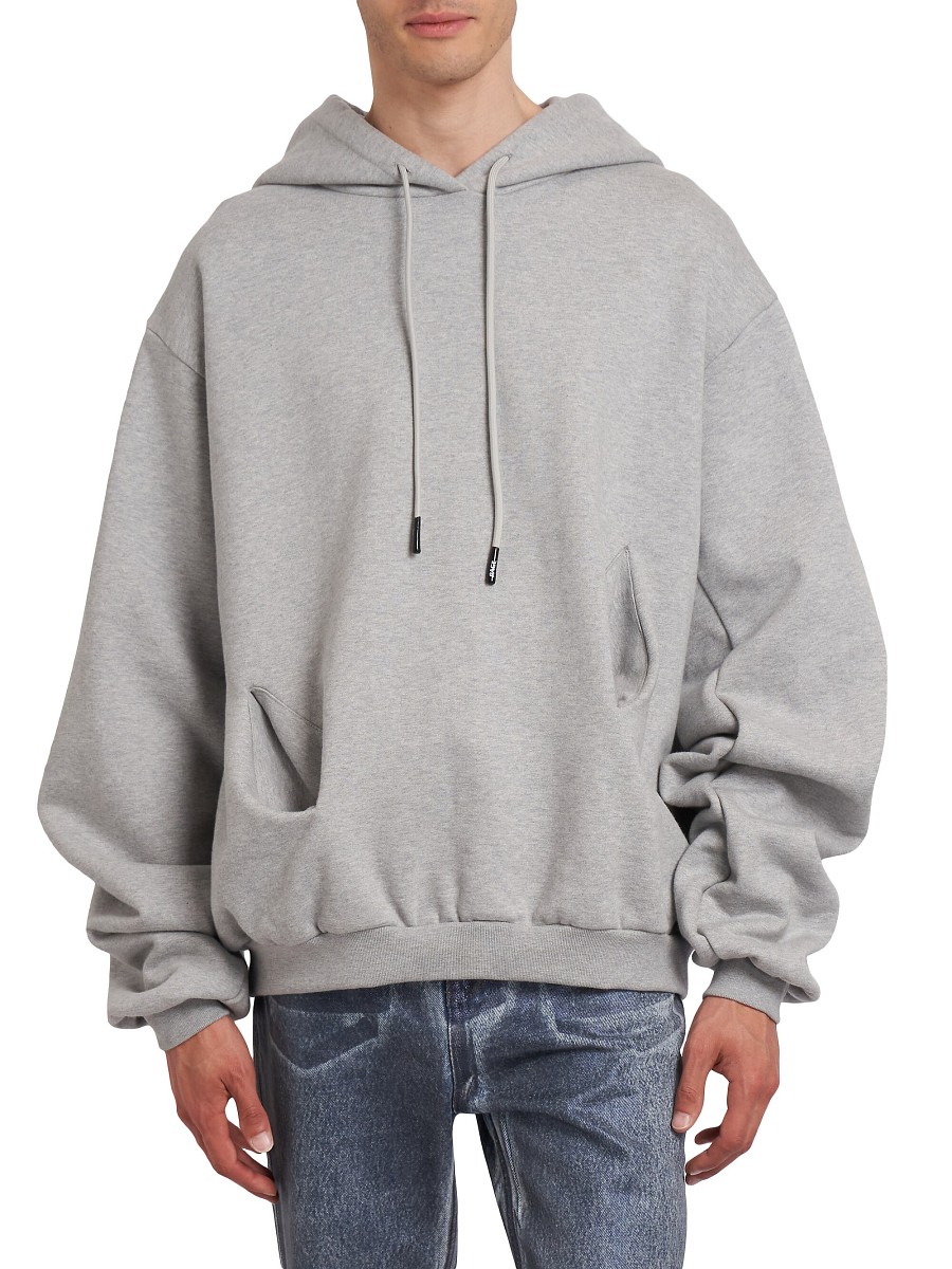 Men's Off Pockets Hoodie - Heather Grey - Size