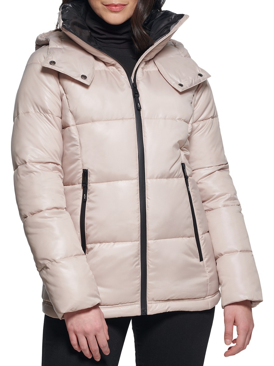 Women's Hooded Puffer Jacket - Frost - Size