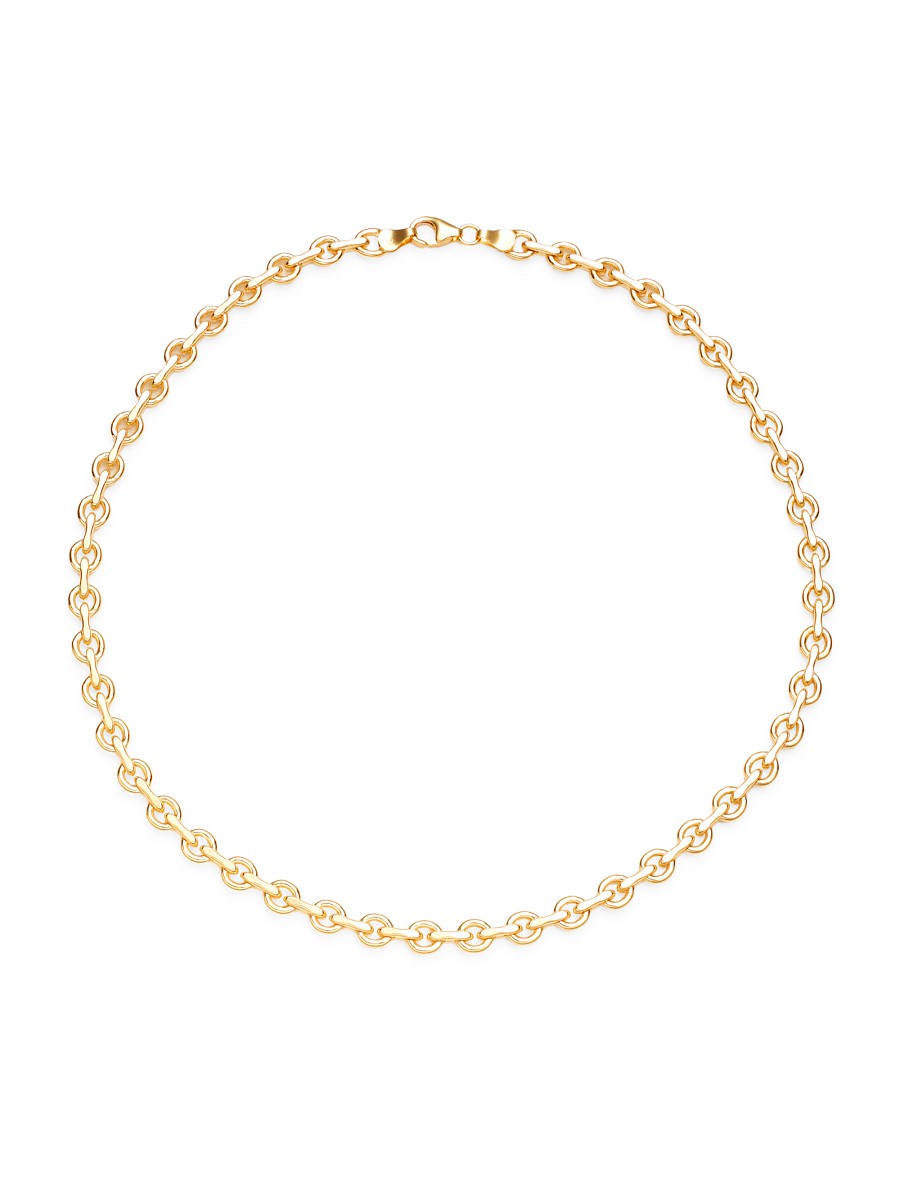 Women's 14K Yellow Gold 16" Round Link Chain Necklace
