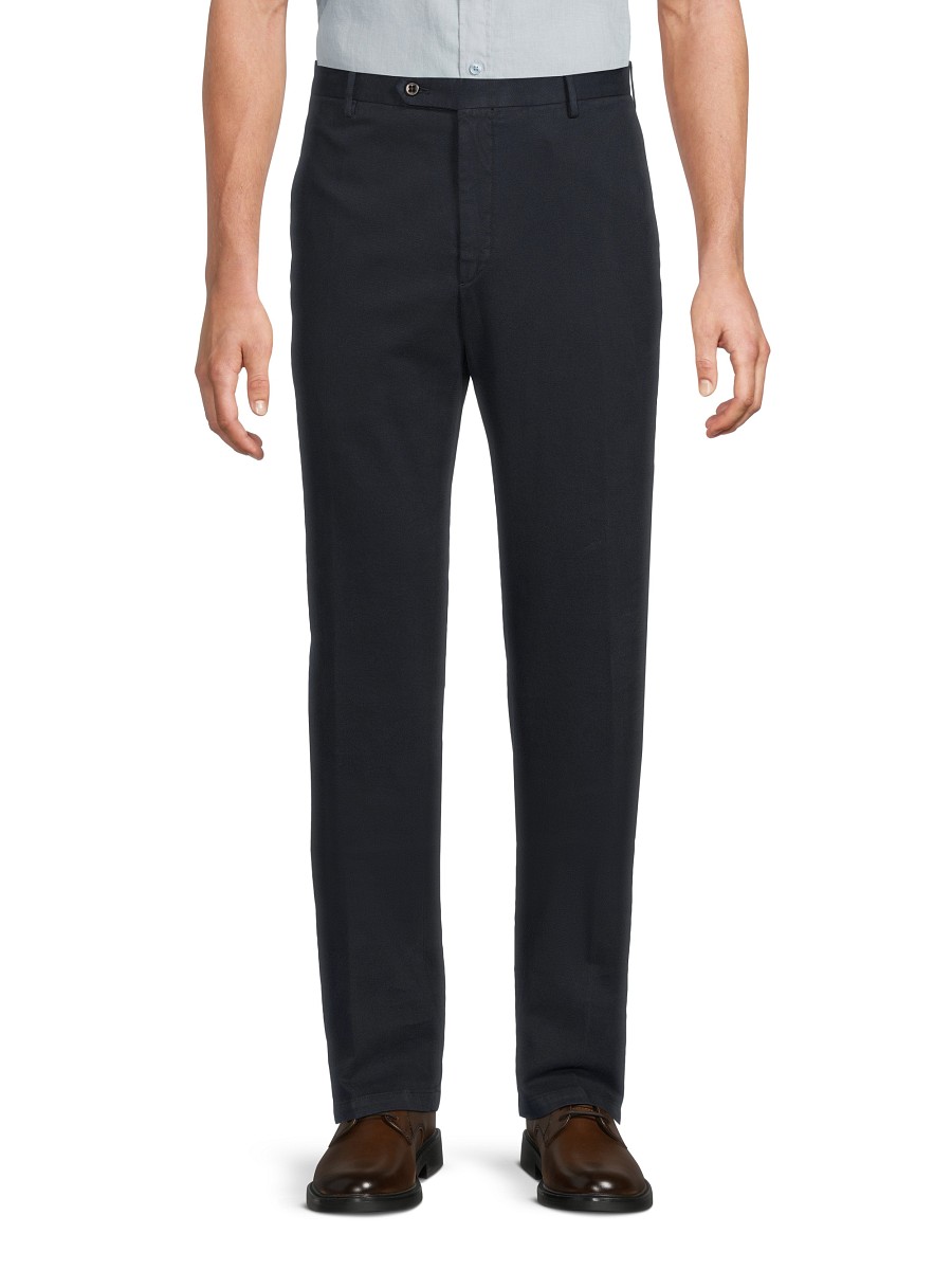 Men's Parker Cotton-Blend Modern-Fit Pants - Navy - Size