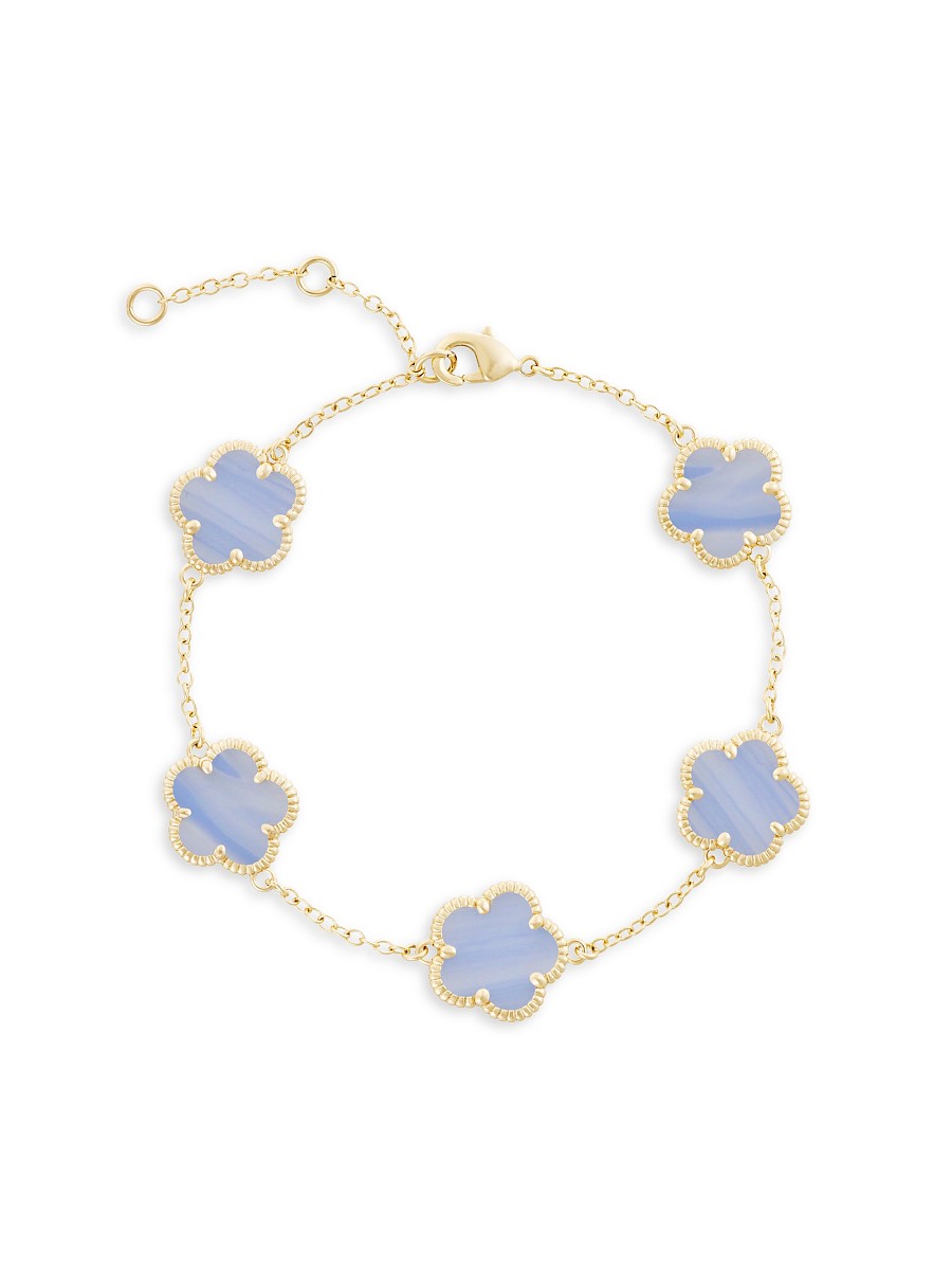 Women's Flower 14K Goldplated 5-Station Bracelet by JanKuo