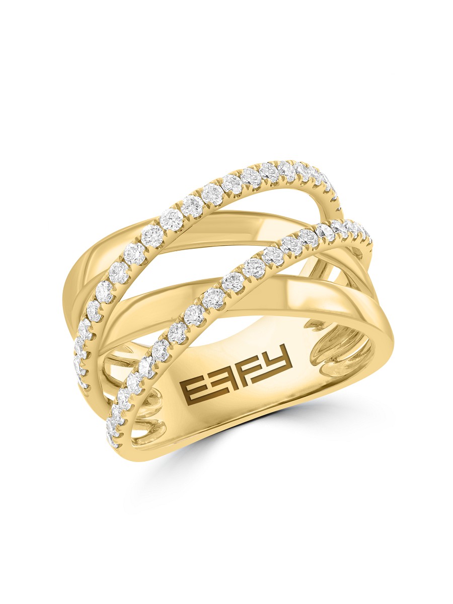 Women's 14K Yellow Gold & 0.62 TCW Diamond Wrap Ring - Yellow Gold - Size