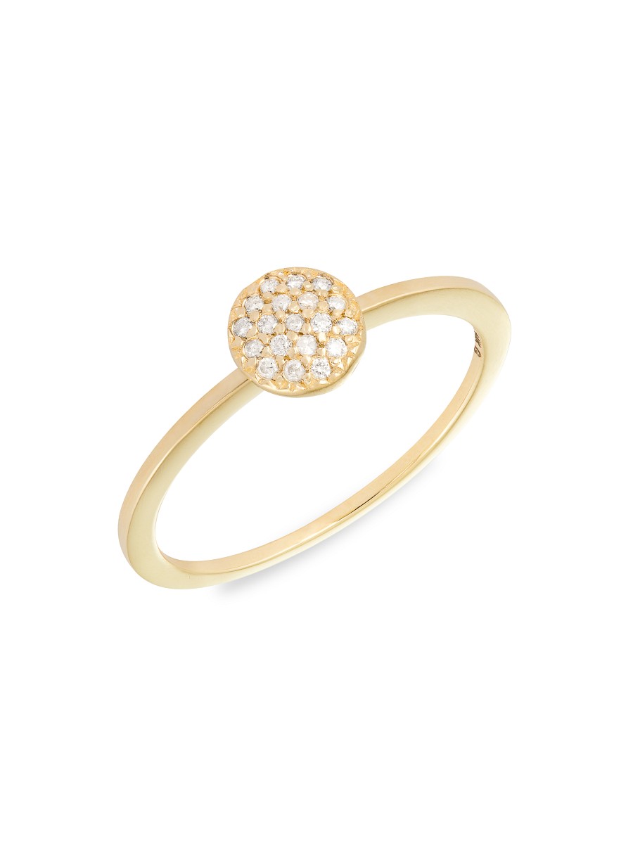 Women's 14K Yellow Gold & 0.08 TCW Diamond Ring - Size