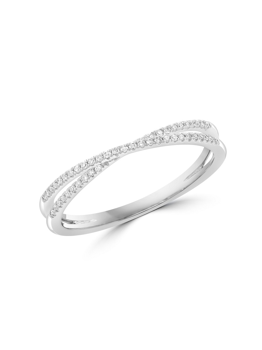Women's 14K White Gold & 0.08 TCW Diamond Ring - White Gold - Size by Saks Fifth Avenue