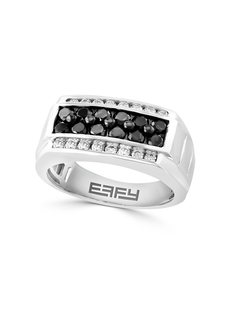 Men's 14K White Gold & 1.33 TCW Diamond Ring - Size by Effy