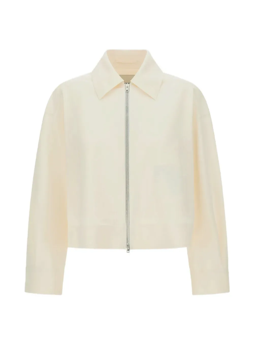 Zip-Up Boxy Cropped Jacket