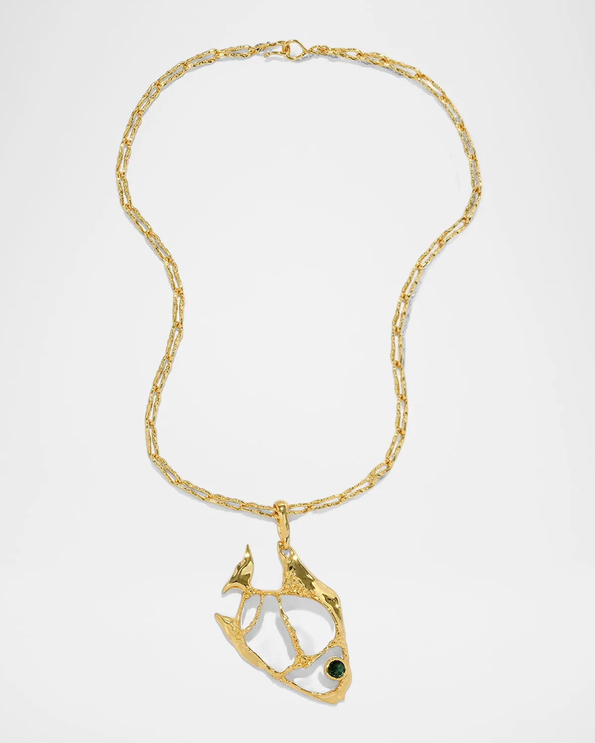 Liquid Lucite Angelfish Pendant Necklace