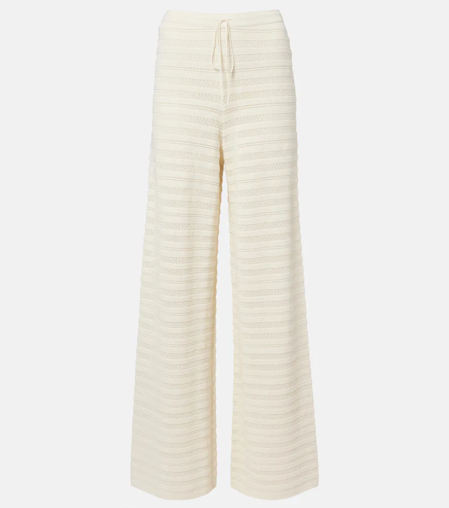 Pantalon Ample Tanya En Pointelle De Coton Mélangé