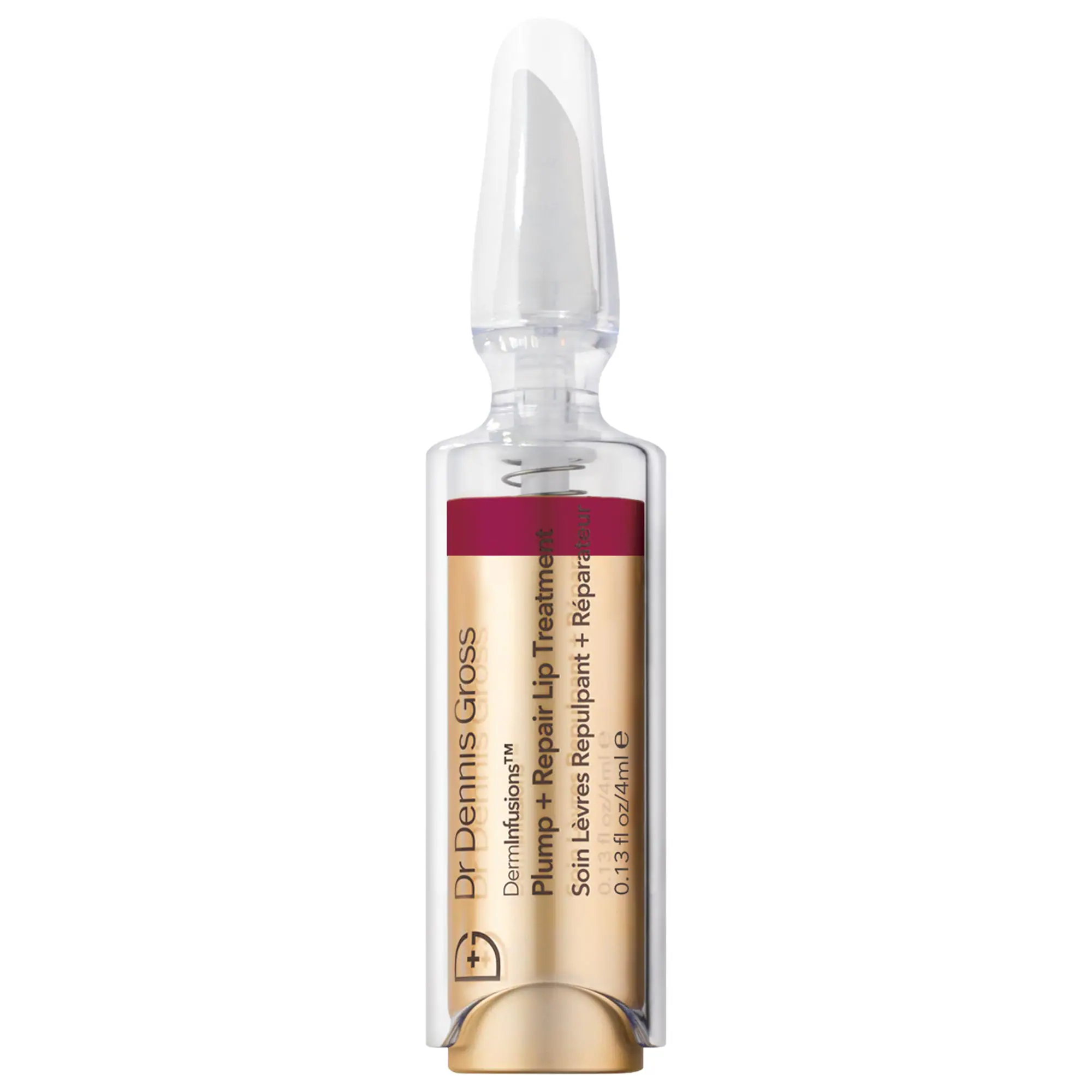 DermInfusions Plump + Repair Tinted Lip Treatment with Hyaluronic Acid Pink - Pale Pink with Subtle shimmer.13 oz/4 Ml by Dr. Dennis Gross Skincare
