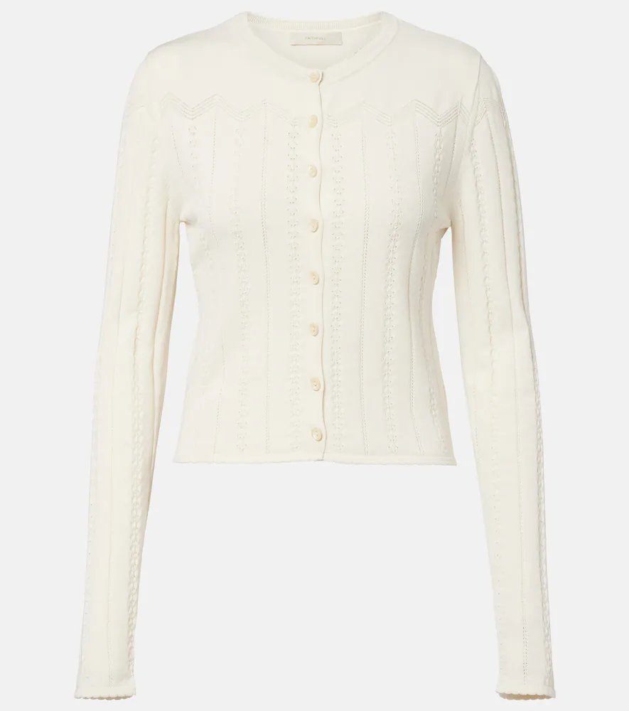 Cardigan Esme En Pointelle De Coton Mélangé
