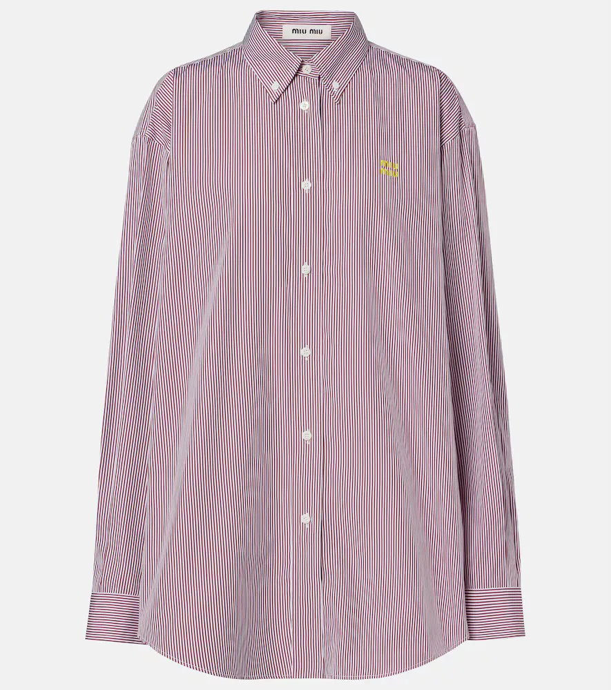 Chemise Oversize Rayée En Coton