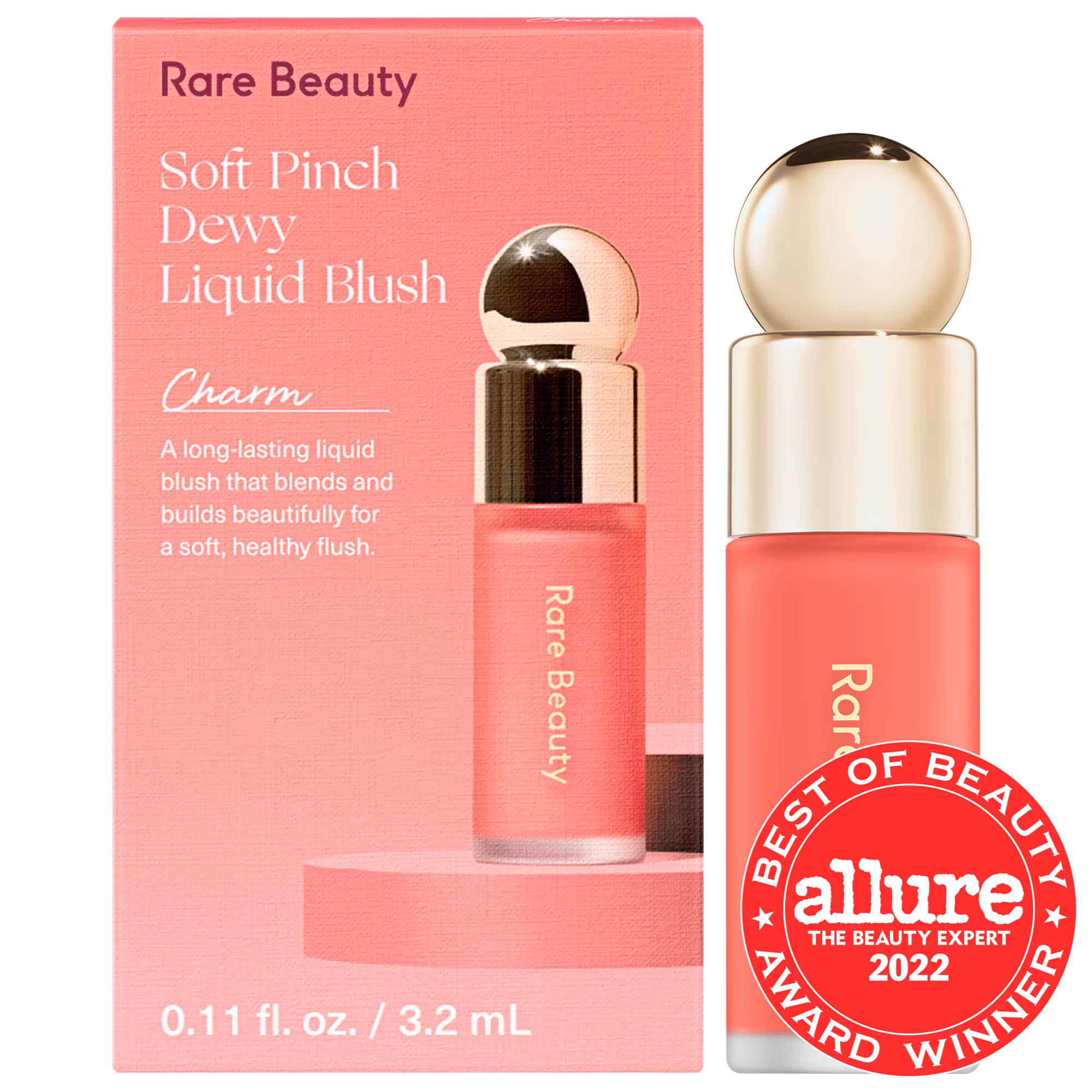 Mini Soft Pinch Liquid Blush Enamored 0.11 Fl. oz/3.2 mL by Rare Beauty by Selena Gomez
