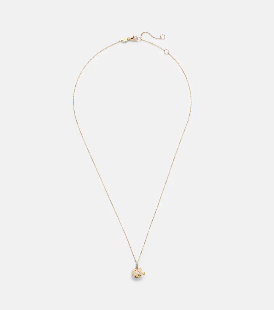 Collier Puffer Fish En or 14 ct (585/1000) Et Diamants