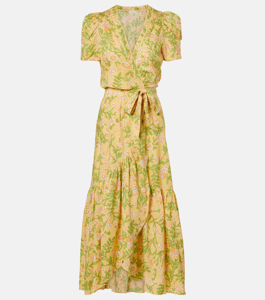 Robe Portefeuille Baba En Coton à Fleurs