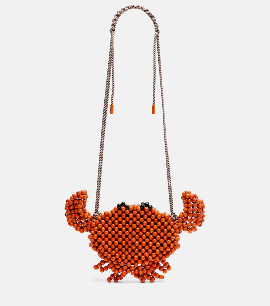 Sac à Bandoulière Mini Crab à Perles