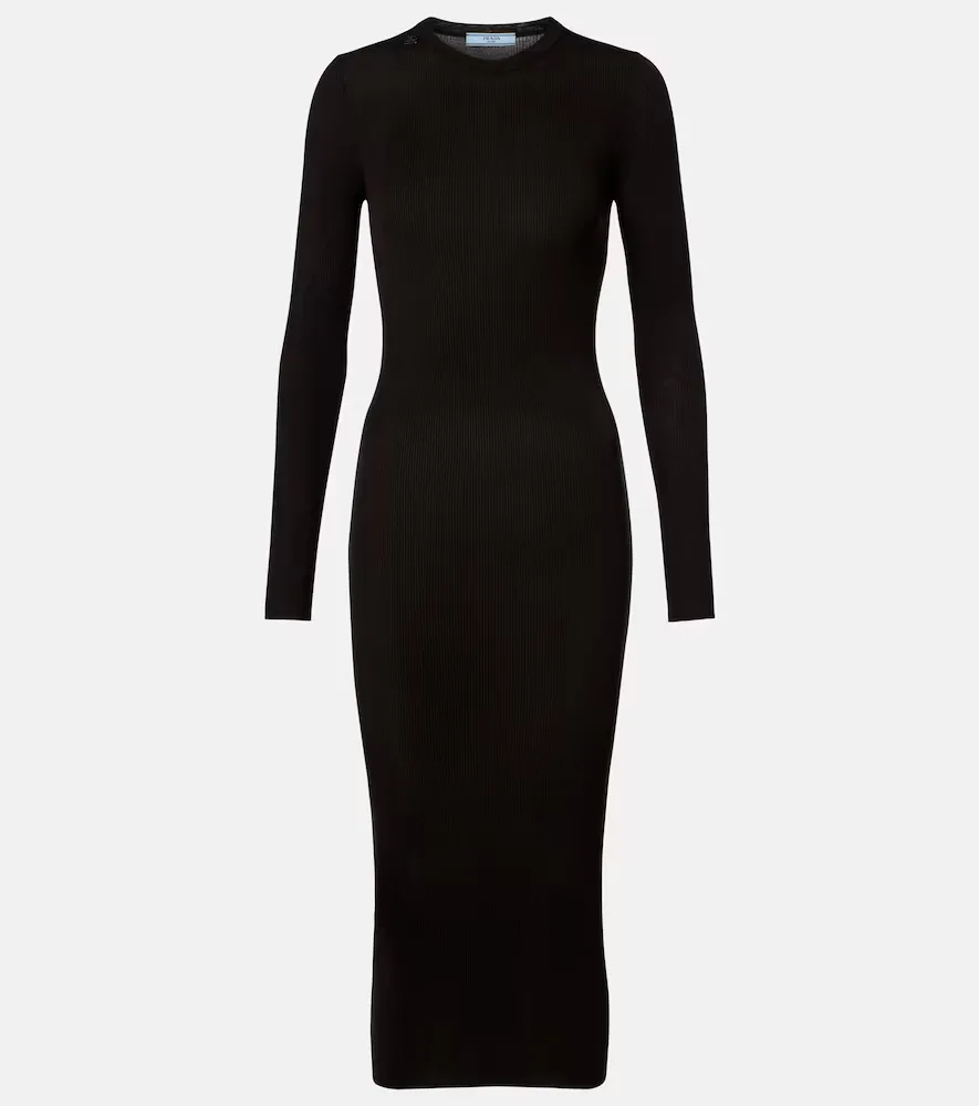 Robe Midi En Laine Vierge