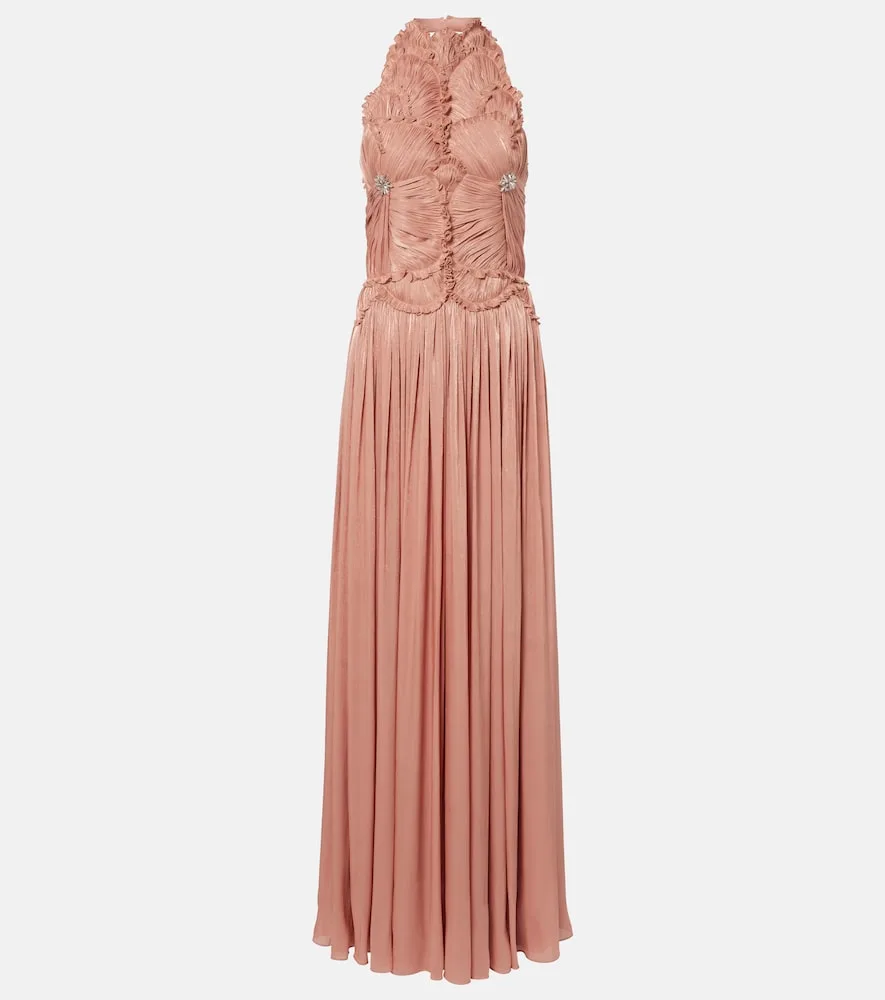 Robe En Georgette à Ornements