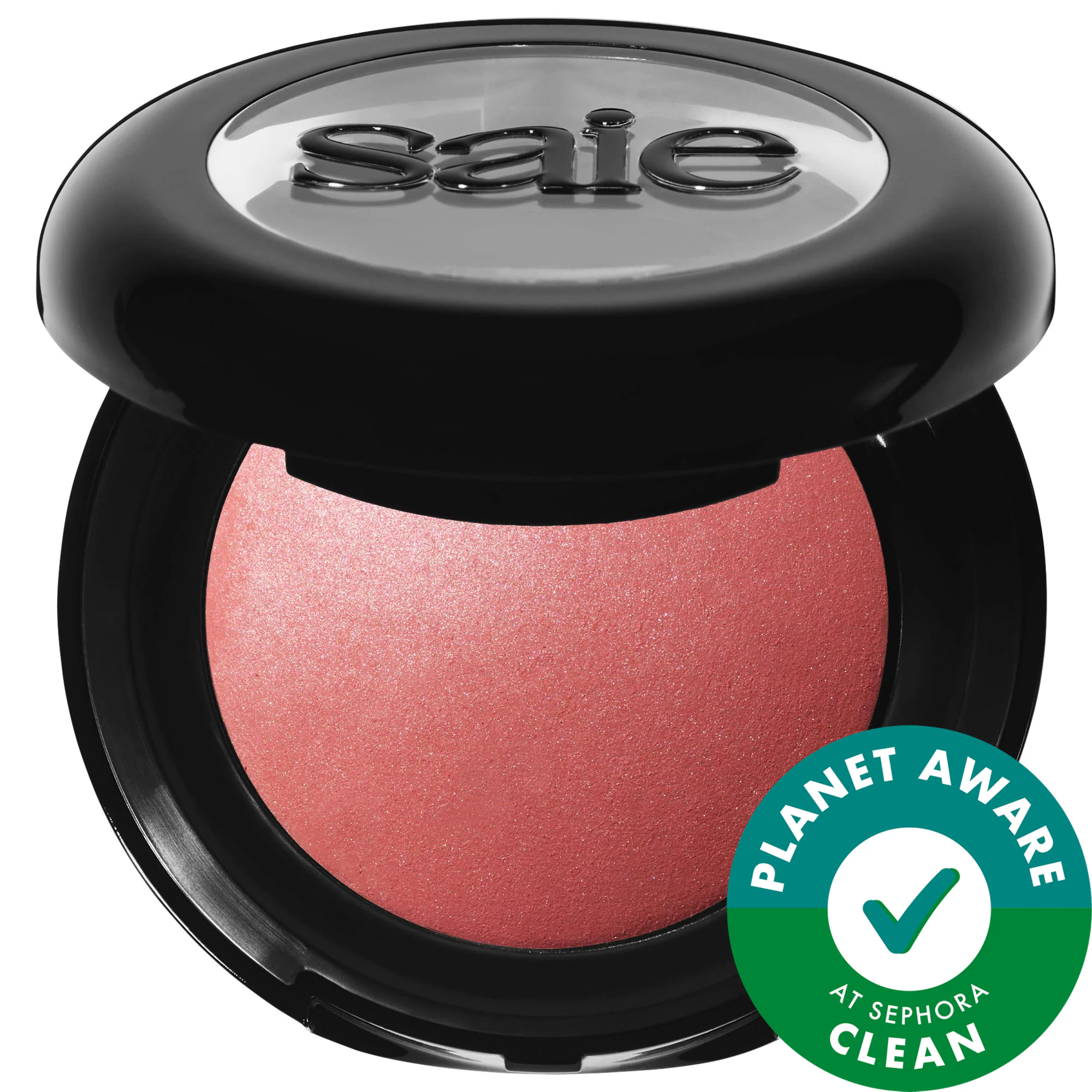 SuperSuede Radiant Talc-Free Baked Powder Blush Vino.01oz/3g by Saie